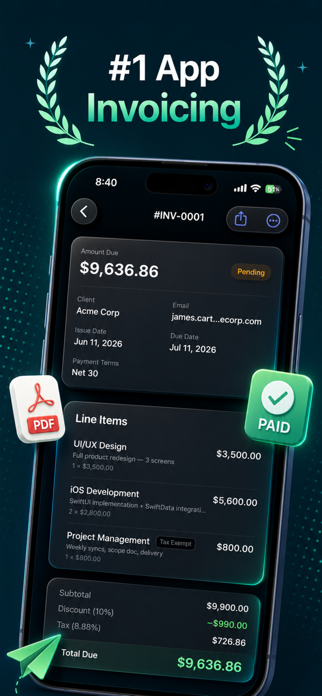Invoice Generator: PDF Bills Screenshot 2 of 5