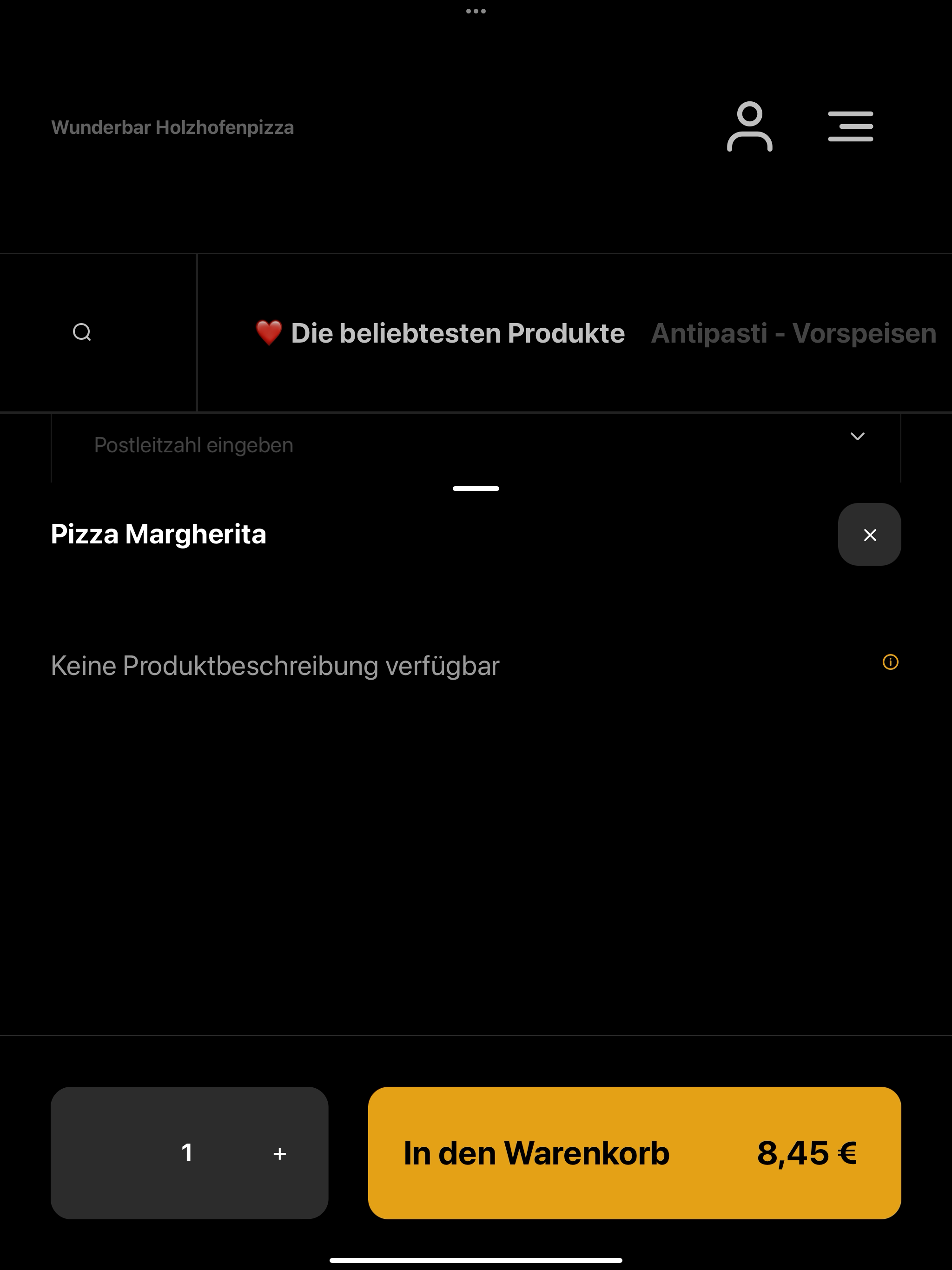 Wunderbar Holzhofenpizza