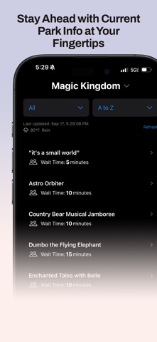 WDW Park Times screenshot