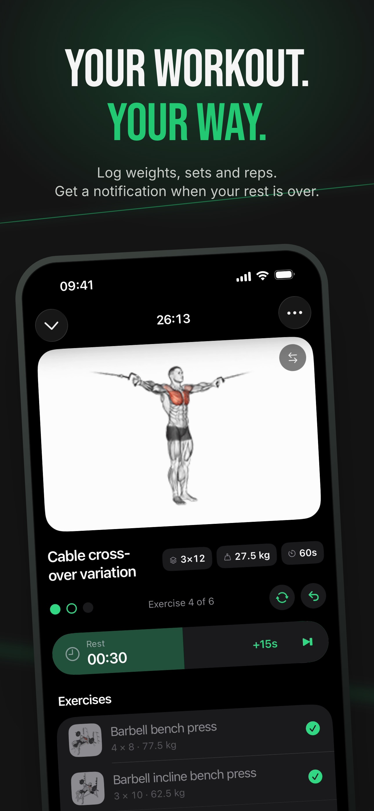 Screenshot 2 of GRX: Offline Workout Tracker