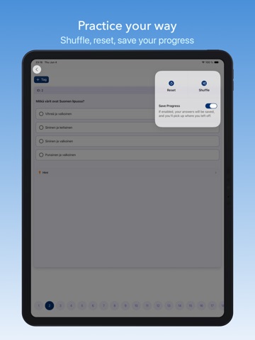 Kansalaisuuskoe ◎ iPad screenshot