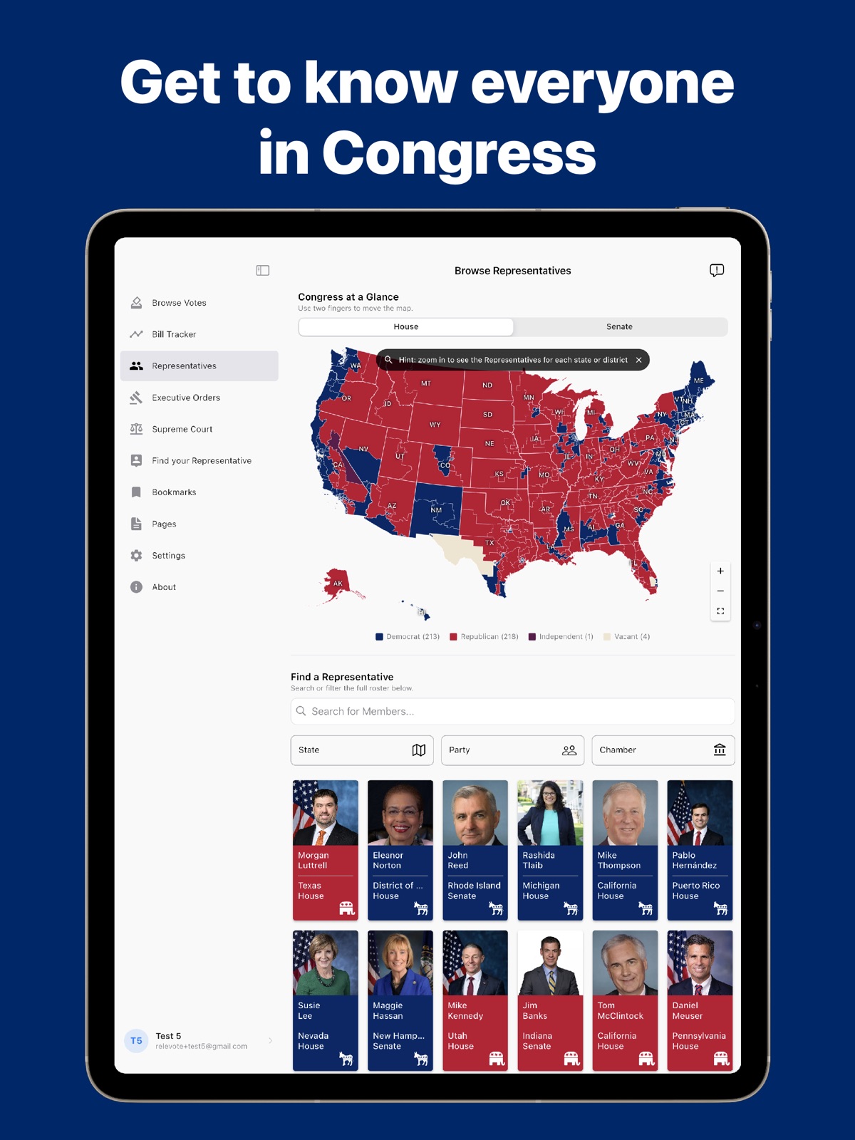 ReleVote ipad screenshot 1