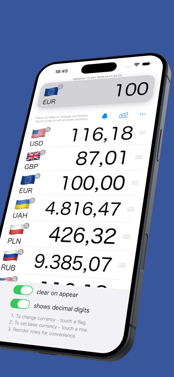 Screenshot #2 pour Fast Rates currency converter