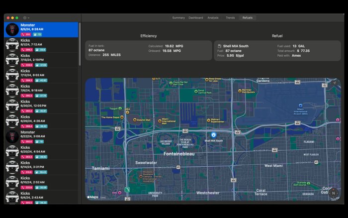 Fuel Tracker - Gas  Mileage
