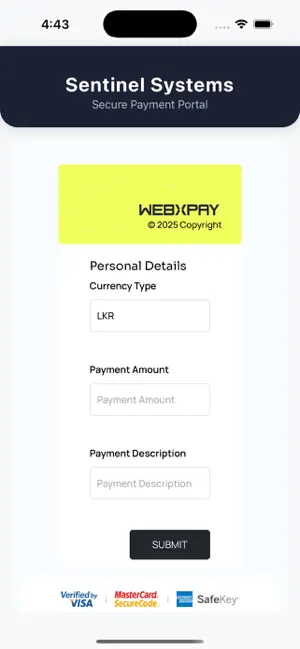 Sentinel Systems Payment app screenshot 1