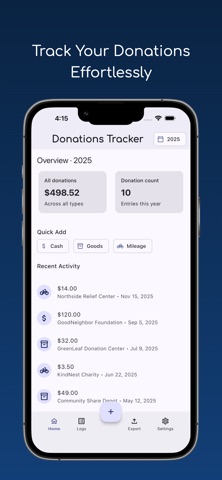 Donations Tracker Screenshot 1 of 8