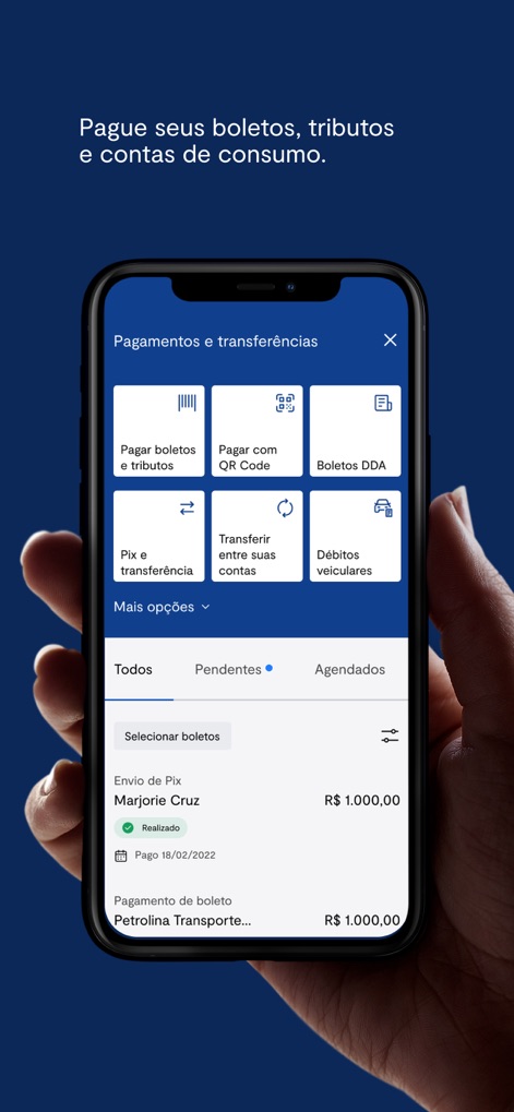 BTG Pactual Empresas: Conta PJ - Les utilisateurs peuvent régler leurs boletos et tributos et effectuer des transferts instantanés via Pix, rendant les transactions quotidiennes fluides.