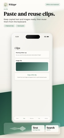 Whispr: Voice Keyboard & Text screenshot