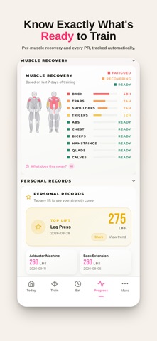 Lyfta - Gym & Calorie Tracker Screenshot 3 of 7
