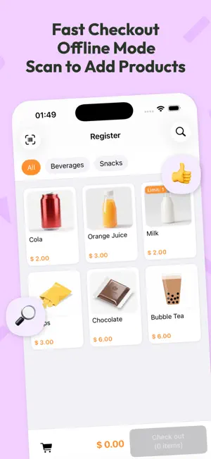 Mochi POS:Register & Inventory screenshot 1