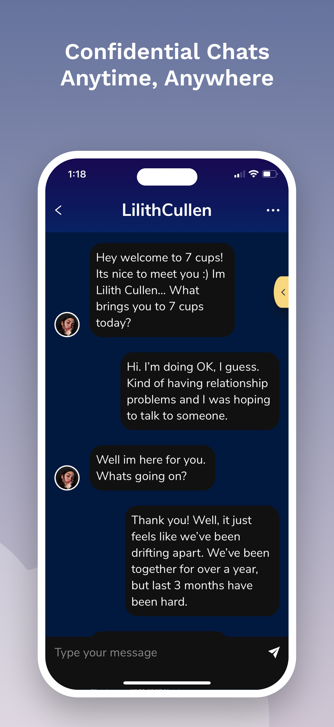 7 Cups: Online Therapy & Chat