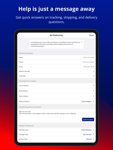 Purolator iPad screenshot 5