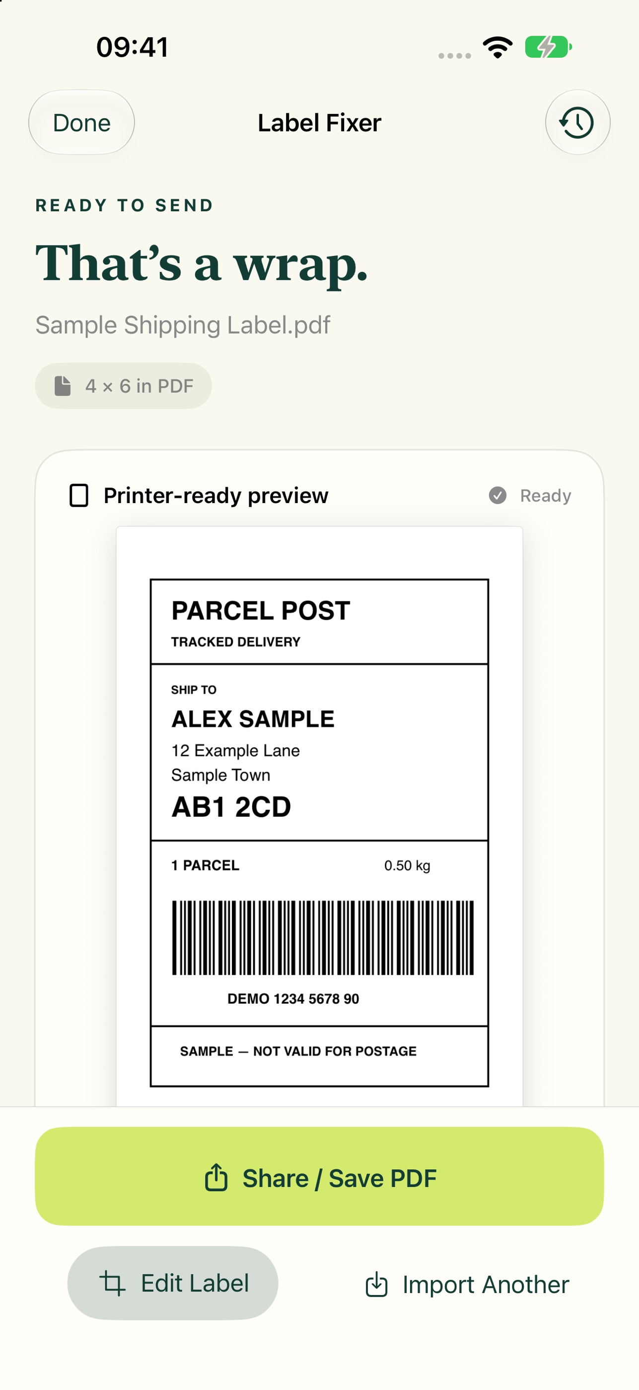 Screenshot 1 of Label Fixer