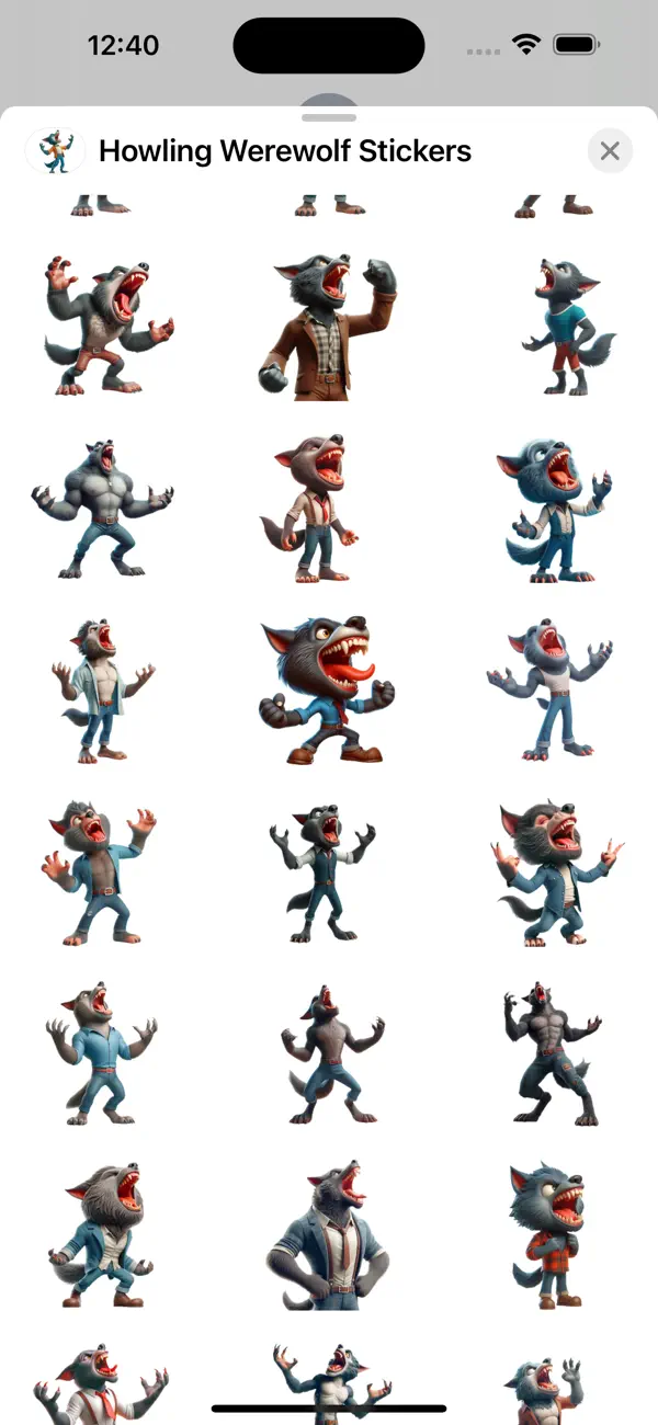 Screenshot #2 pour Howling Werewolf Stickers