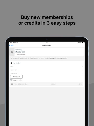 High Street Pilates iPad screenshot