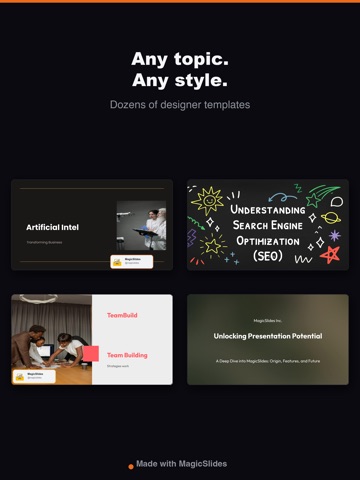 MagicSlides AI: PPT Maker iPad screenshot