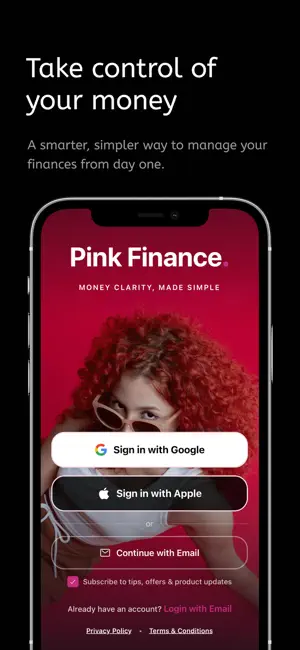 Pink Finance AI iPhone screenshot 1