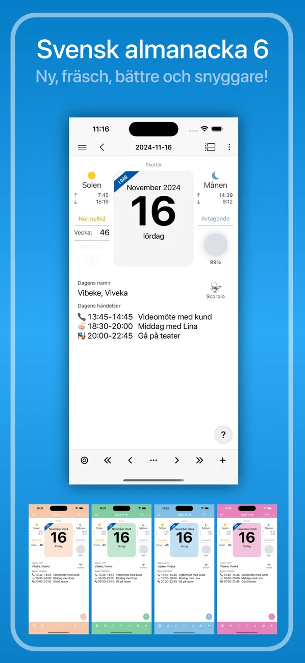 Screenshot #1 pour Svensk Almanacka 6