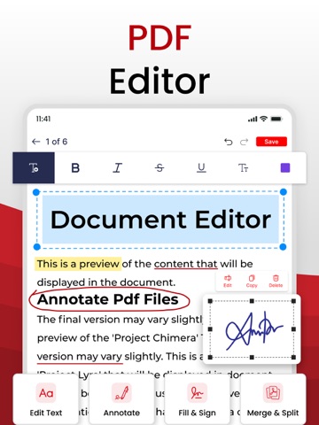 PDF Editor - Read, Fill & Edit iPad screenshot