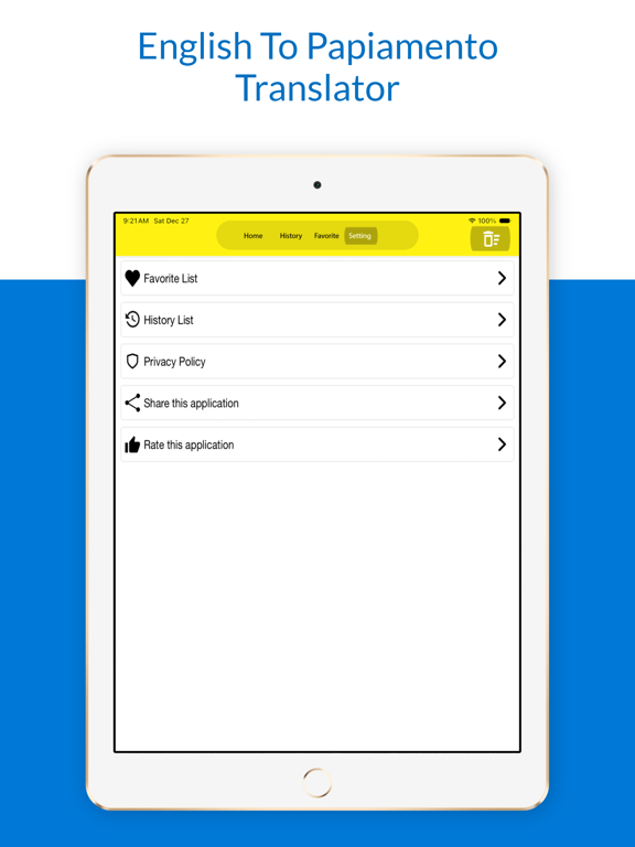 English Papiamento Translator iPad screenshot