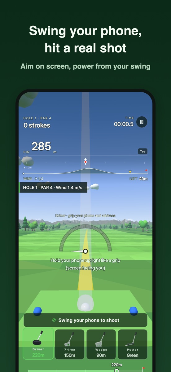 PhoneSwing Golf: Motion Game official gameplay screenshot 1