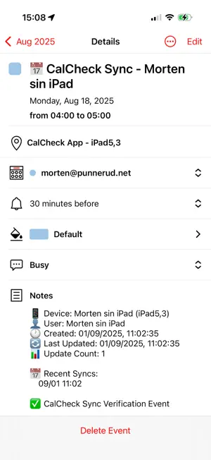 CalCheck - Calendar Sync Check screenshot 3