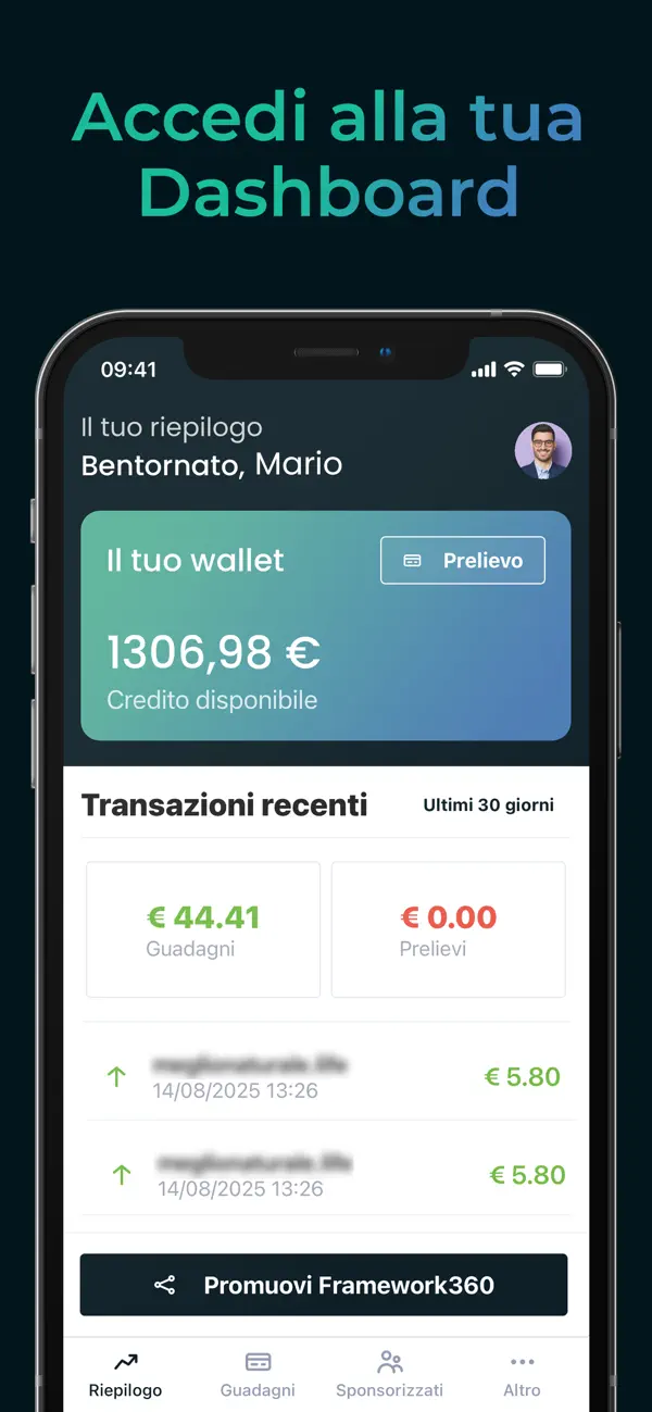 Screenshot #1 pour Framework360 - Affiliazione