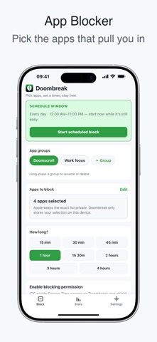 Doombreak - App Blocker iPhone screenshot