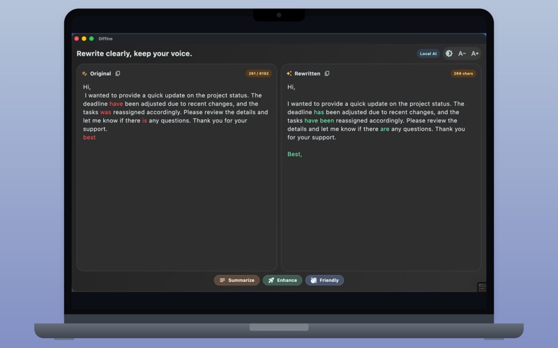 Diffine screenshot