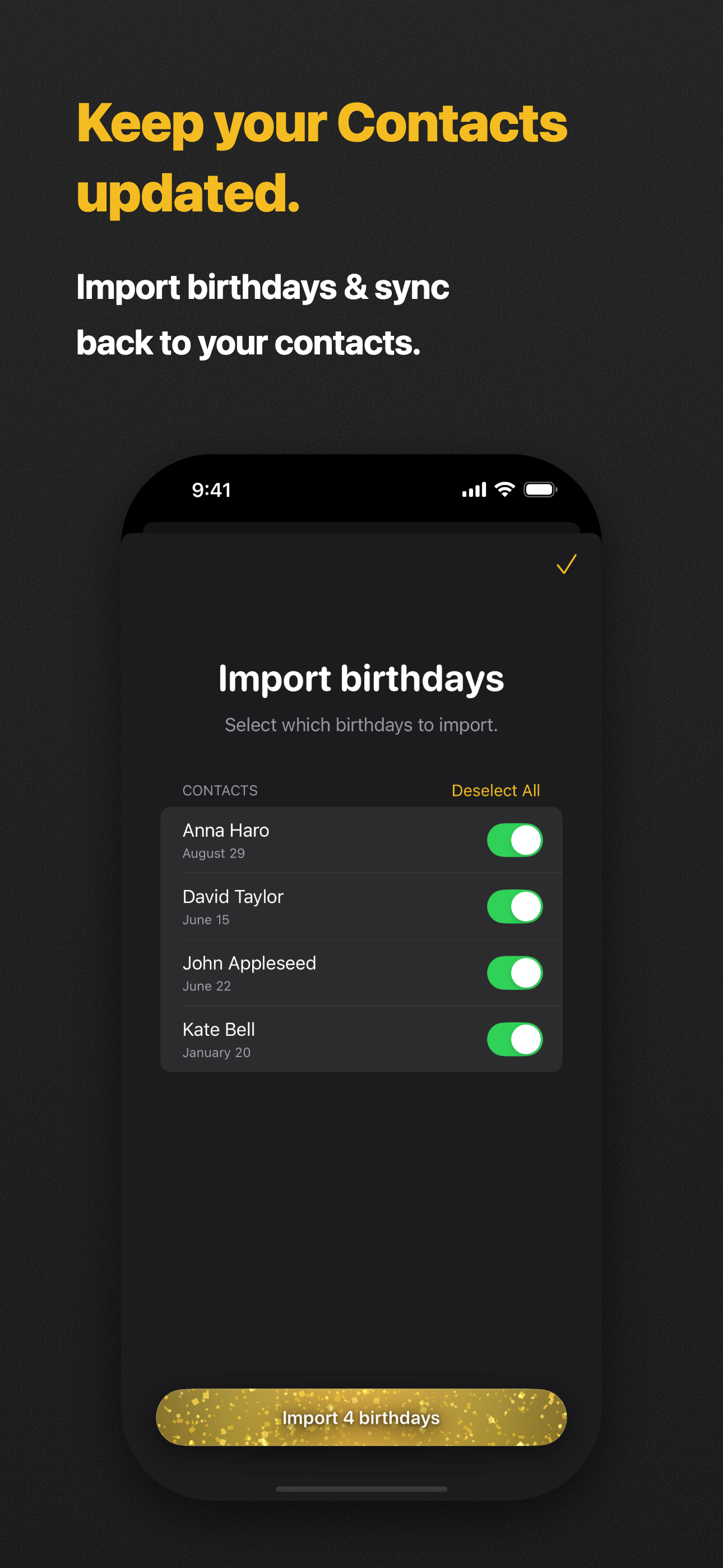 Remembered: Birthday Reminder screenshot 3