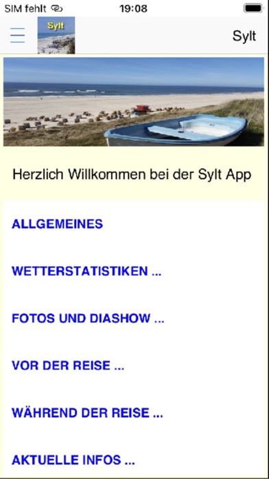 Sylt App für den Urlaub Screenshot