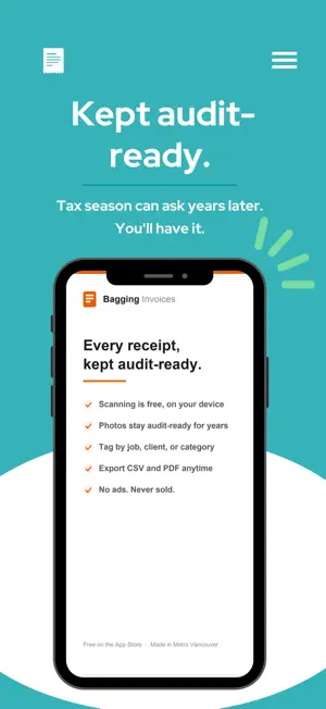 Bagging: Receipts & Expenses screenshot 2