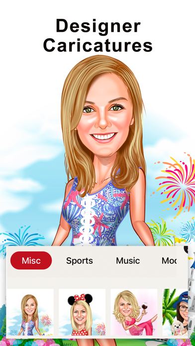 Caricature Cartoons Neon ToonU Screenshot