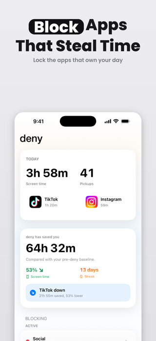 Deny: Screen Time Lock Screenshot 1 of 4