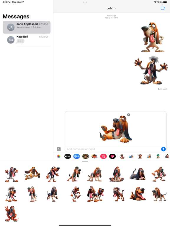 Screenshot #6 pour Goofy Bloodhound Stickers