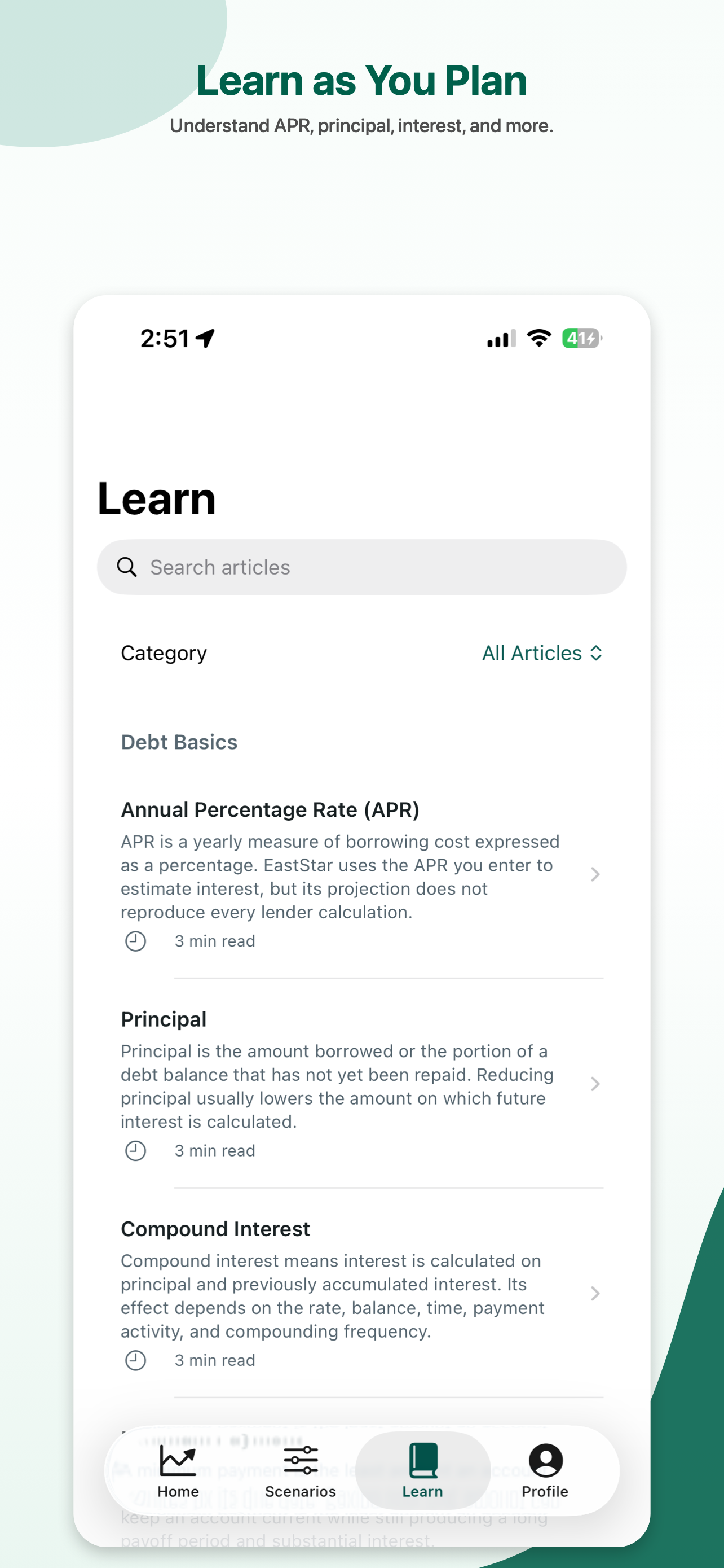 EastStar: Debt & Savings screenshot 6