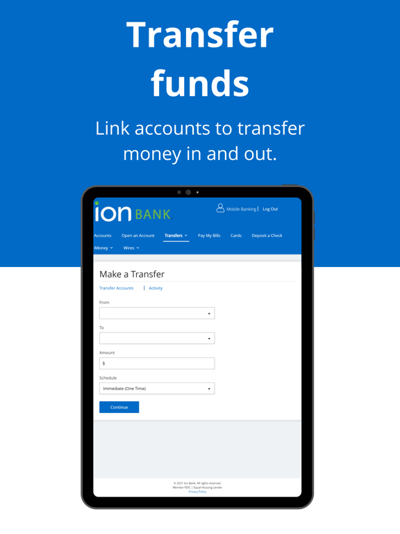 Ion Bank iPad screenshot 6 - Finance app