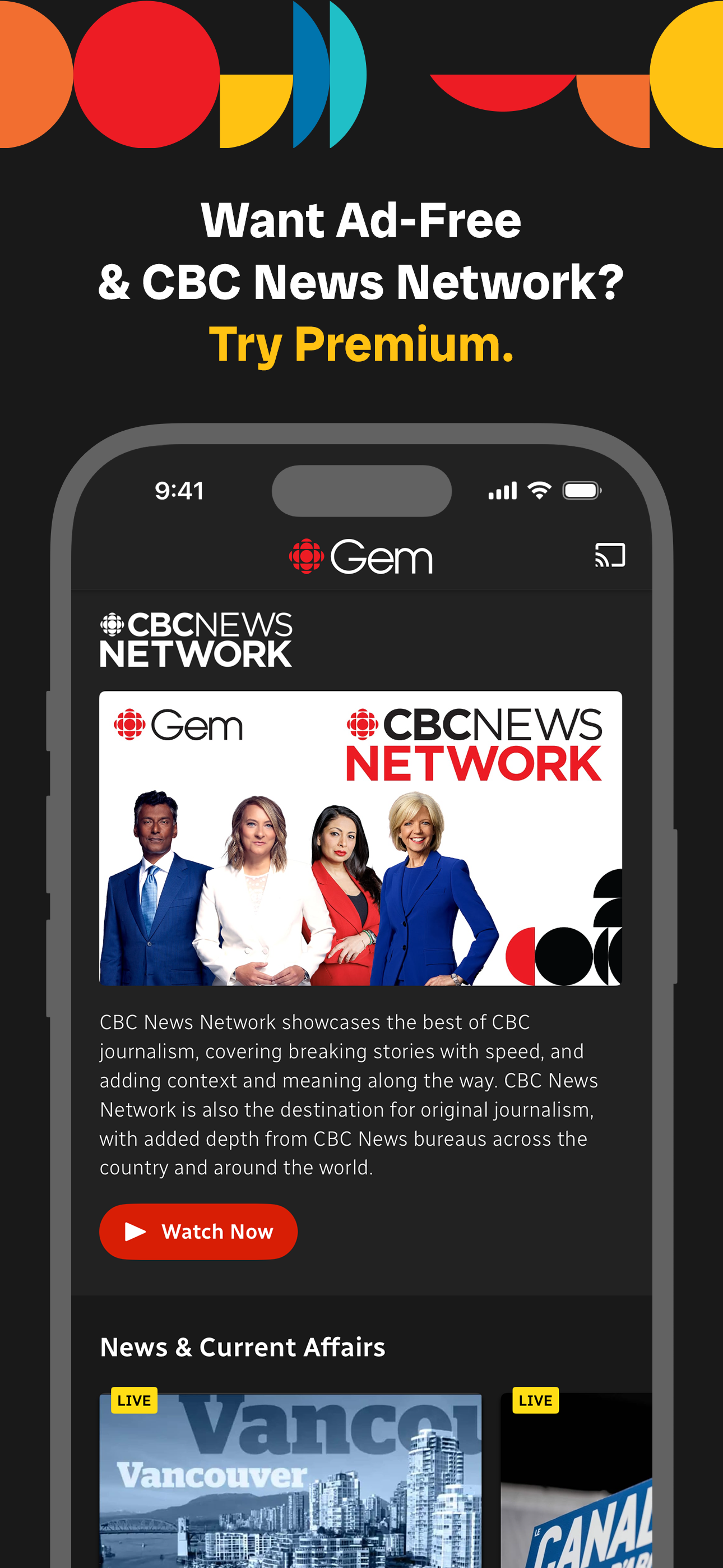 CBC Gem: Movies, TV & Live