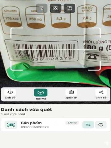 Quét Mã QR &amp; Đọc Mã Vạch