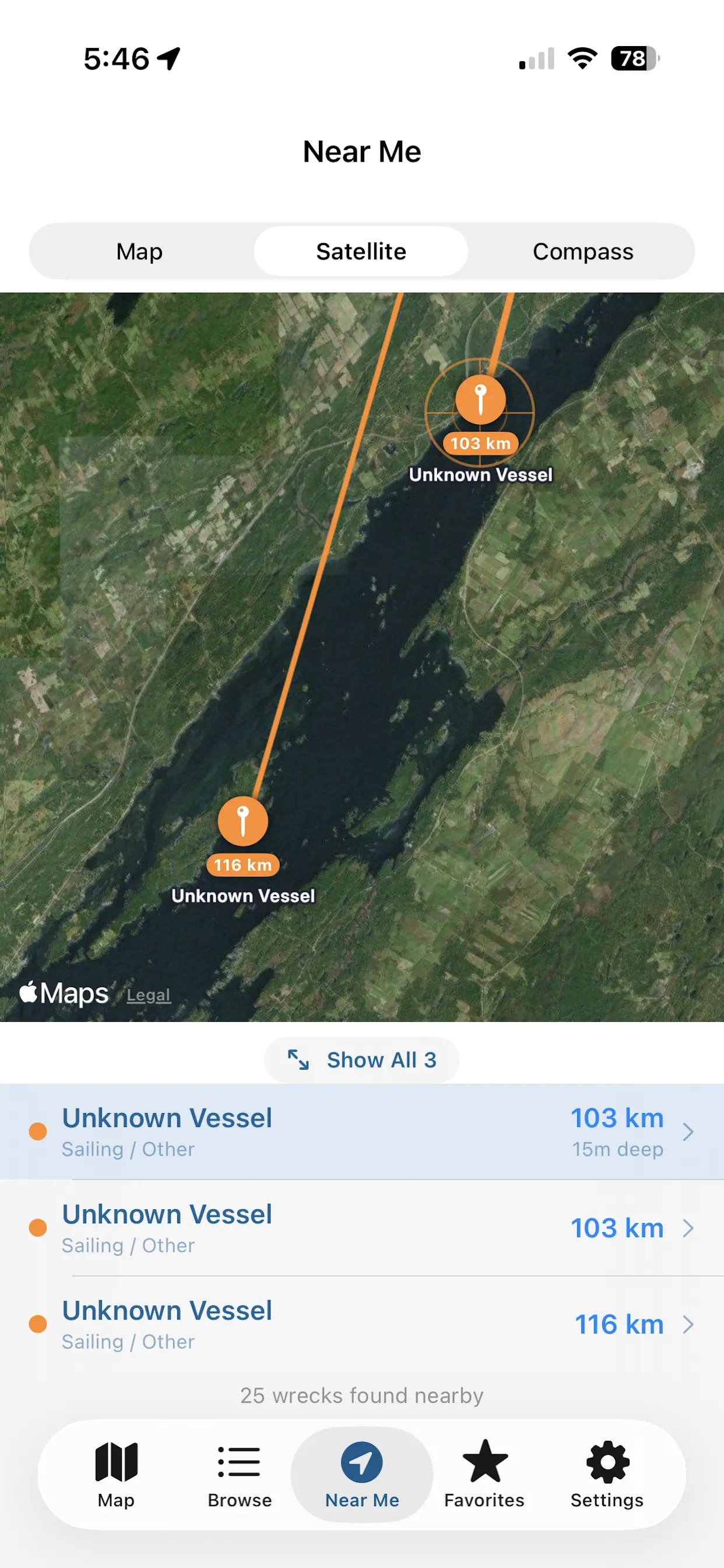 #10. WreckMap (iOS) Por: Arctic Surf Designs