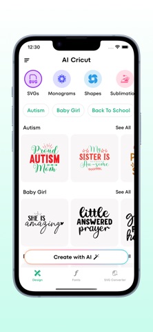 Design for Cricut Design Space iPhone screenshot