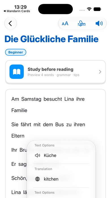 Flashcards - Learn German iPhone screenshot