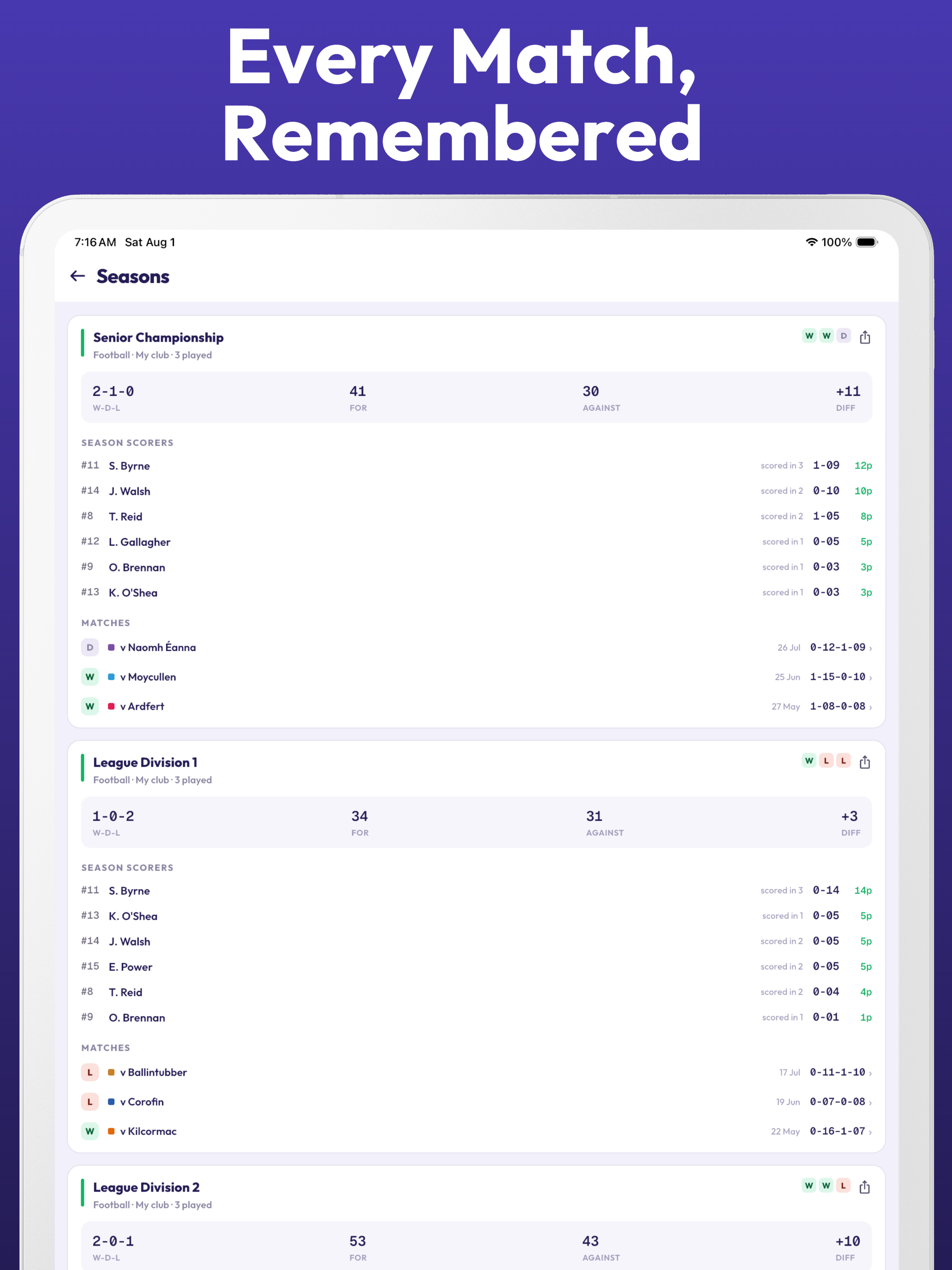 Gaelic Tracker - Scora screenshot 11