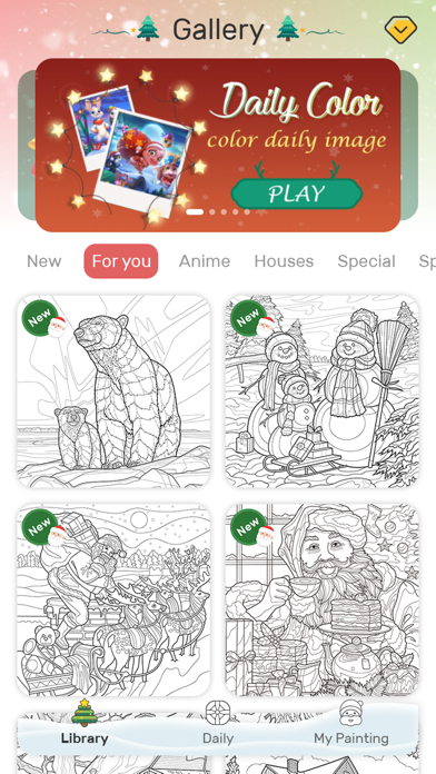 Christmas Winter Coloring Book Screenshot