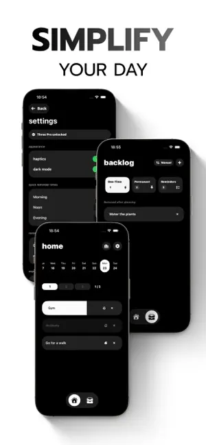Three: Minimal To-Do & Planner screenshot 3