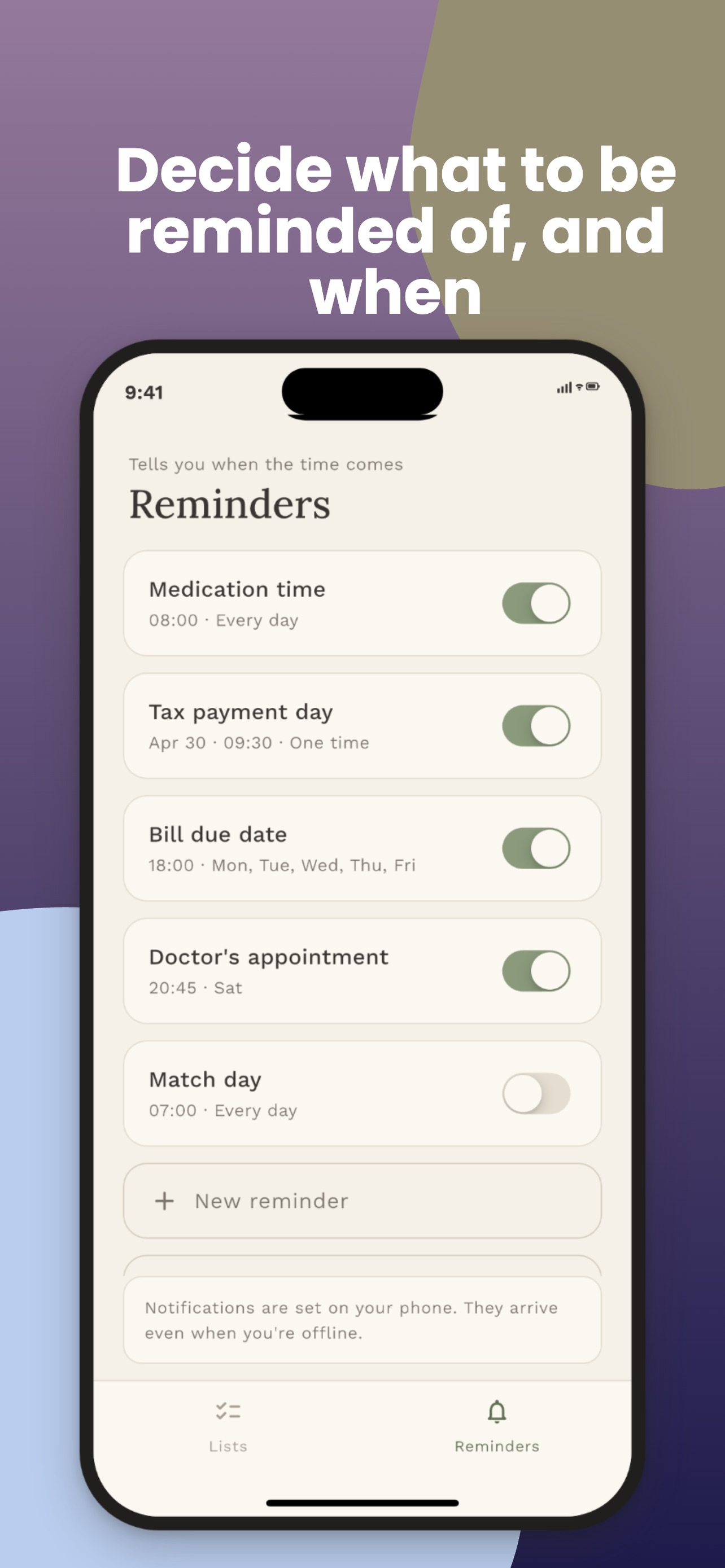 Screenshot 6 of Calmo: Lists & Reminders