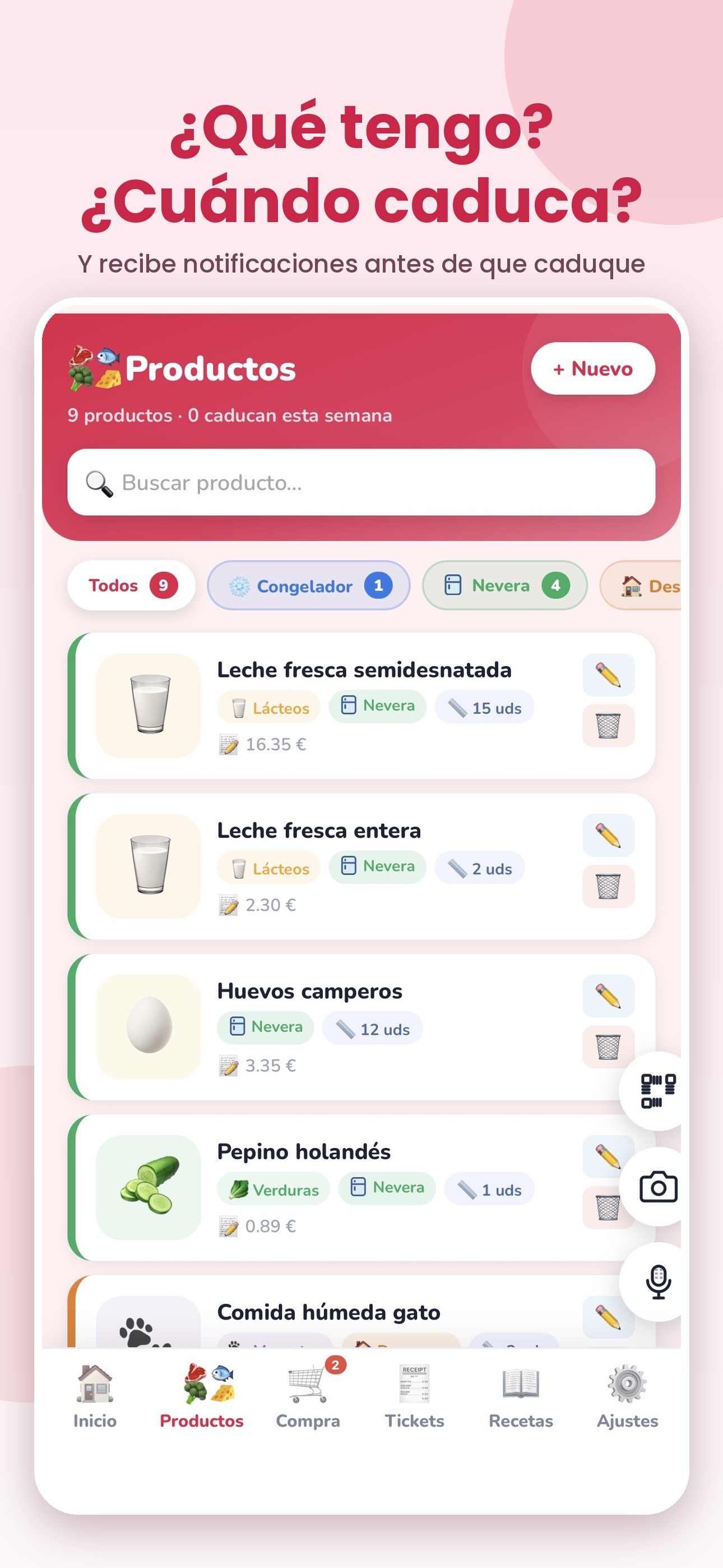 Screenshot 2 of Myfridly: Despensa y Nevera