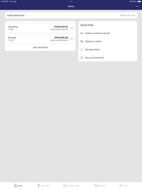 Security Bank & Trust Company iPad screenshot 2 - Finance app