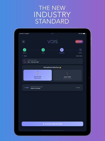 VOIS - AI Voice Studio Pro iPad screenshot