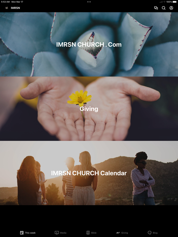 IMRSN CHURCH iPad screenshot 1 - Education app